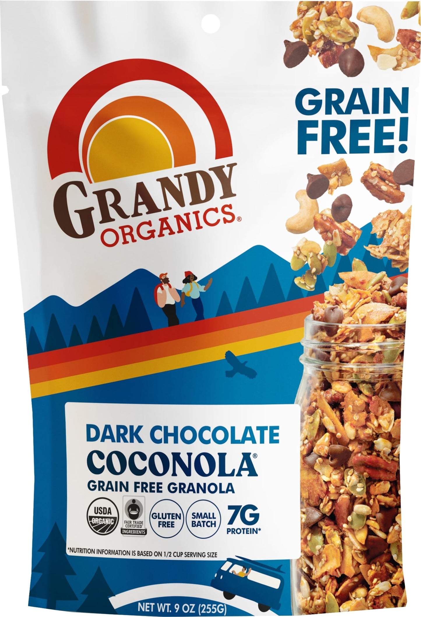 GrandyOats Organic Granola Chocolate Chunk Coconola, 9 Ounce, Pack of 1