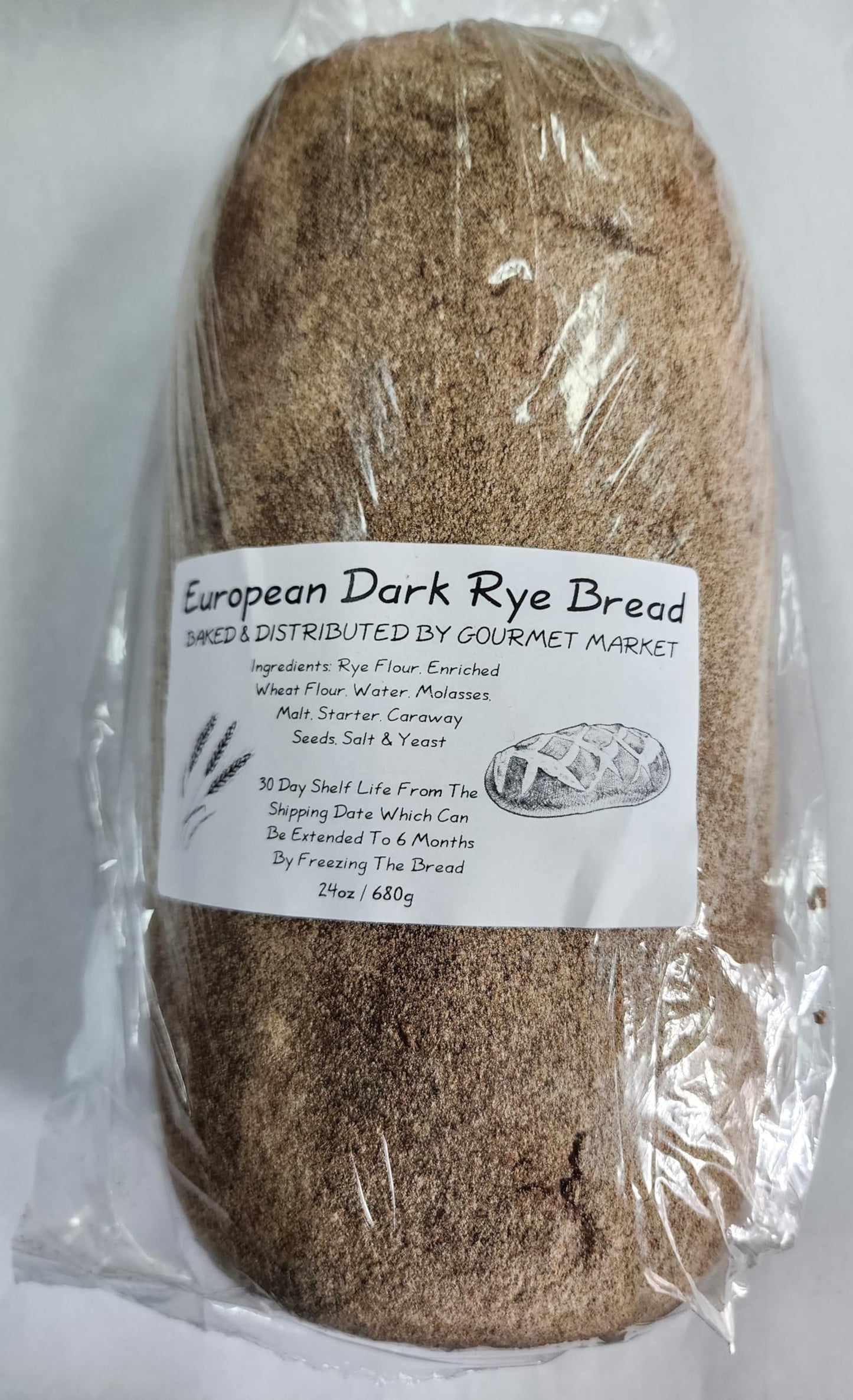 European Style 100% Rye Bread & Riga Rye Bread (1 Loaf Each)