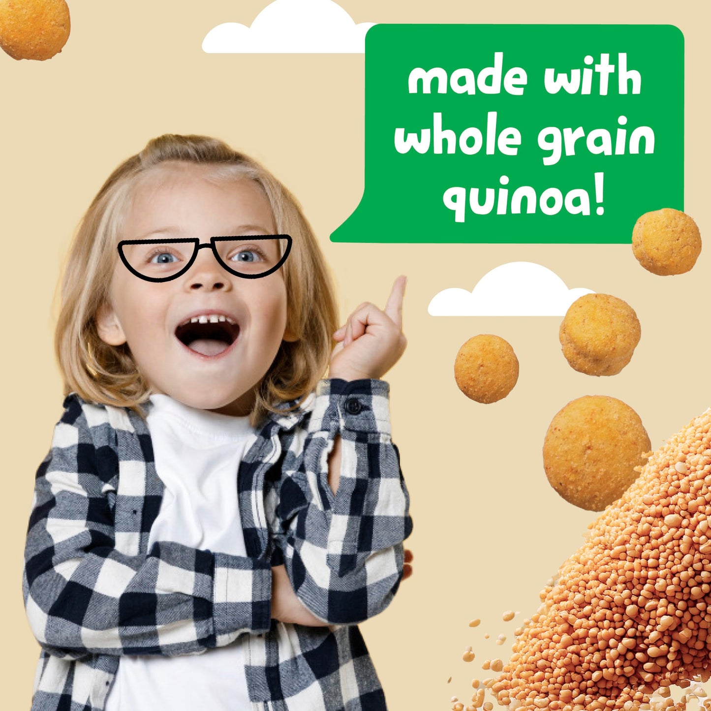 Get'Ems! From Gerber, Snacks For Kids, Pizza Roundos Puffs, Made With Whole Grain Quinoa, Calcium To Support Strong Bones - 5 Pa