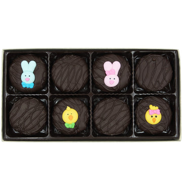 Philadelphia Candies Dark Chocolate Covered OREO® Cookies, Easter Faces Assortment, 8 Ounce