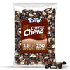 Toffix Coffee Chews, Center-Filled Soft Chewy Candy, 250 Pieces of Individually Wrapped Snacks for Kids & Adults, Coffee Flavore
