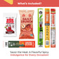 Spicy Jerky & Nuts Gift For Men - Basket Stuffers For Adults Prefilled W Curated Exotic Beef Jerky - Premade Gift Bag For Dad, M