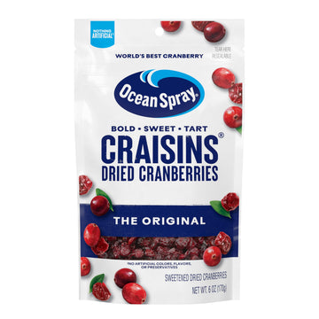 Ocean Spray Craisins Original Dried Cranberries, Dried Fruit, 6 Oz Pouch