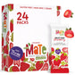 Mate Apple + Strawberry Healthy Snack, 100% Natural Real Fruit Bar & Gluten-Free & Vegan & Non GMO & Kosher - Zero Added Sugar, 