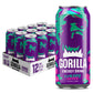Gorilla Energy Drink, Cherry Berry, 200Mg Natural Caffeine, Real Fruit Juice Squeezed & Concentrated, L-Theanine, Taurine, Ginseng, Acetyl L-Carnitine, No Added Sugar And No Artificial Colors, 12 Pack