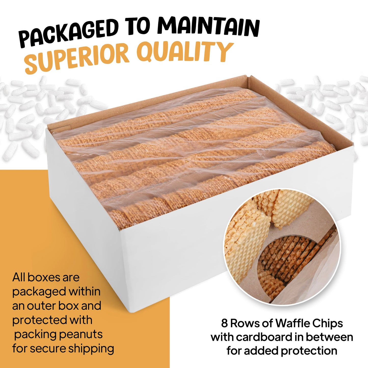 Rooted In Rare Waffle Cone Chips - Round Crispy Waffle Cookies - 9 lbs Bulk Pack - Brown