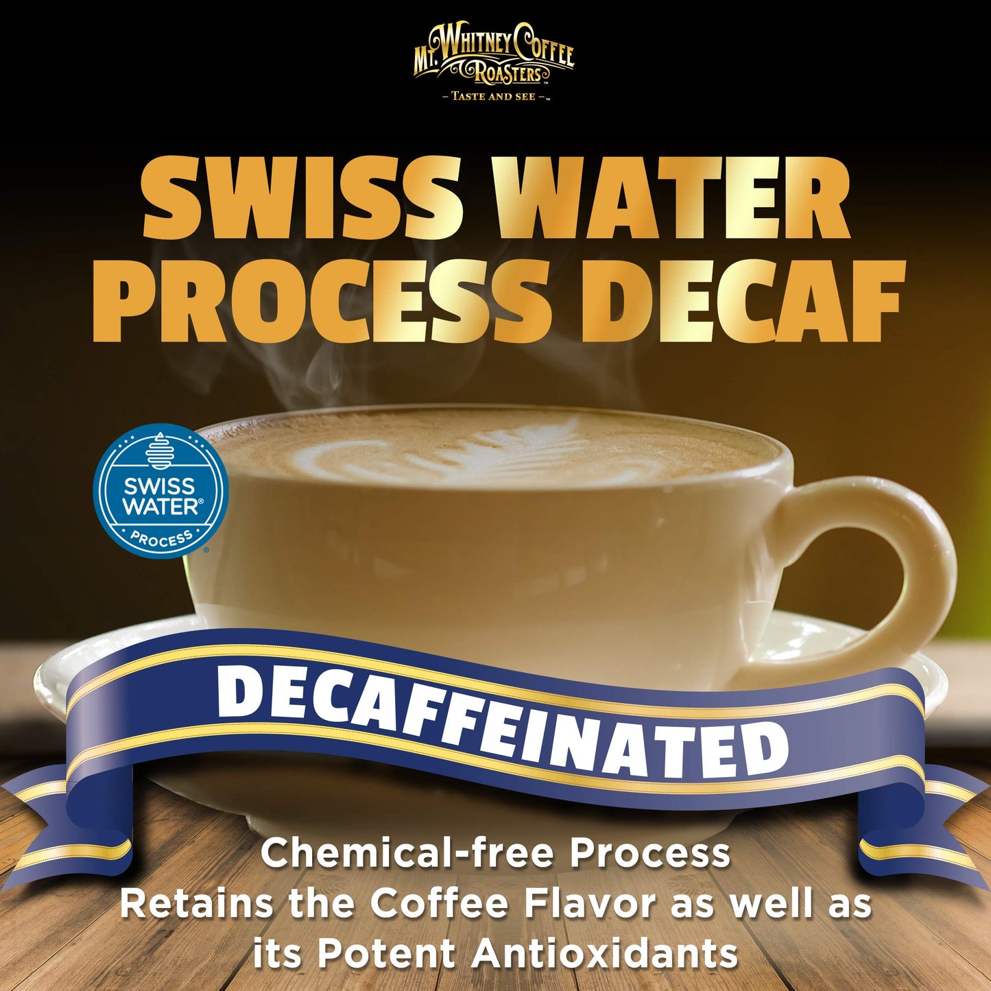 Mt. Whitney Organic Swiss Water, Low Acid, Decaf Coffee From Peru (Ground, 2 Lb)