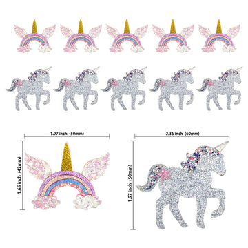 Gyufise 10Pcs Unin Rainbow Cupcake Toppers Unirn Rainbow Cake Topper Decorations For Rainbow Unin Boys Girl Babyshower Birthday