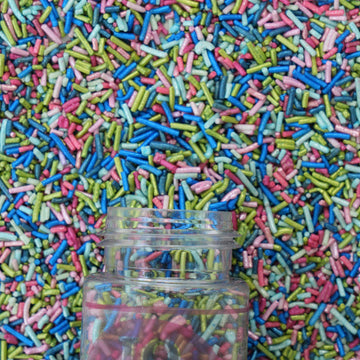 Confect Carnival Craze Rainbow Sprinkles - Custom Blend Jimmies - Multicolor Edible Toppings For Cake, Cupcake & Dessert Decorat