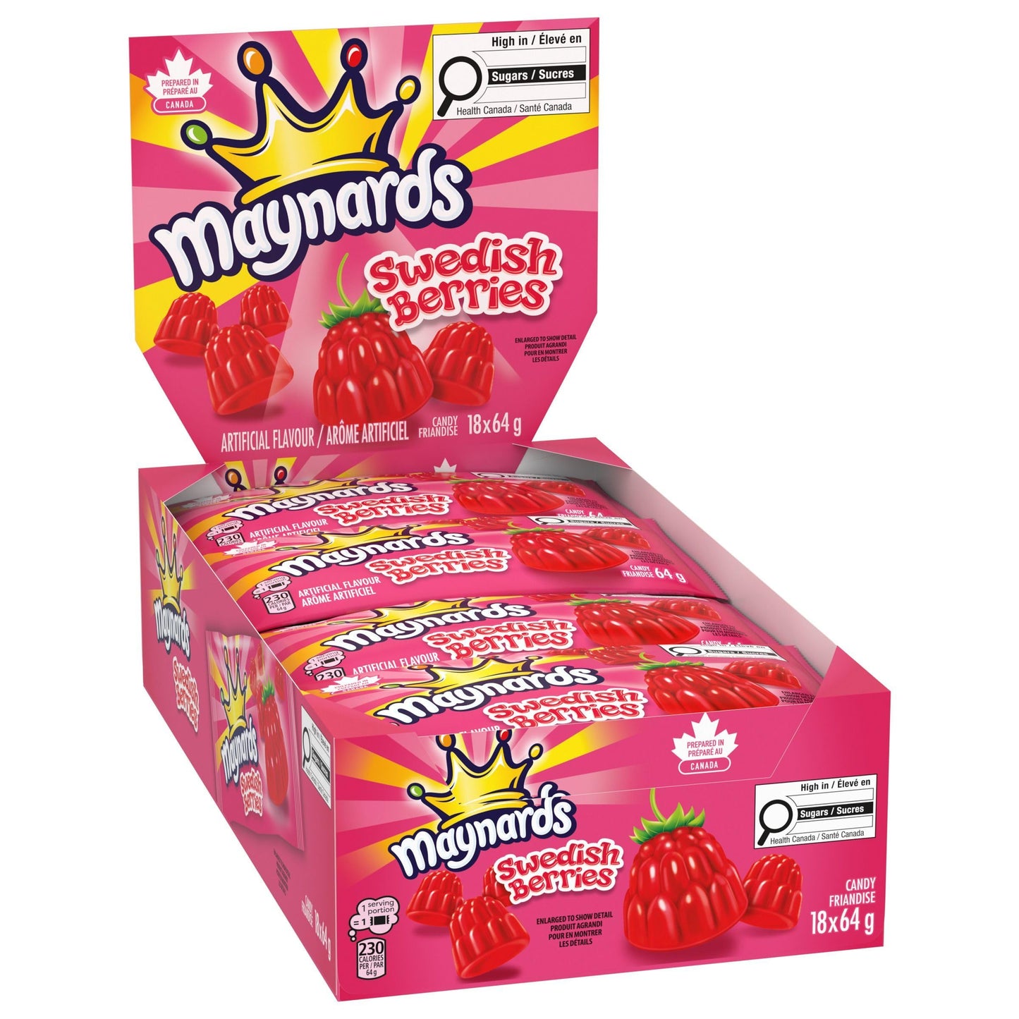 18ct Maynards Swedish Berries (64g / 2.2oz per packet)