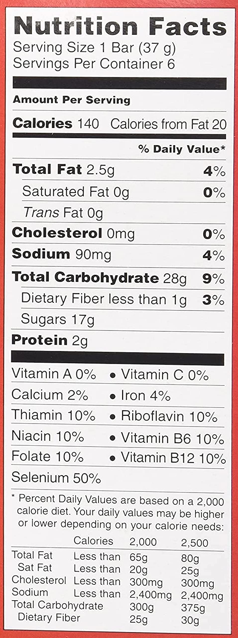 Trader Joe'S Strawberry Low Fat Cereal Bars, 6 Count Box (1.3 Oz/Bar), (Pack Of 6)