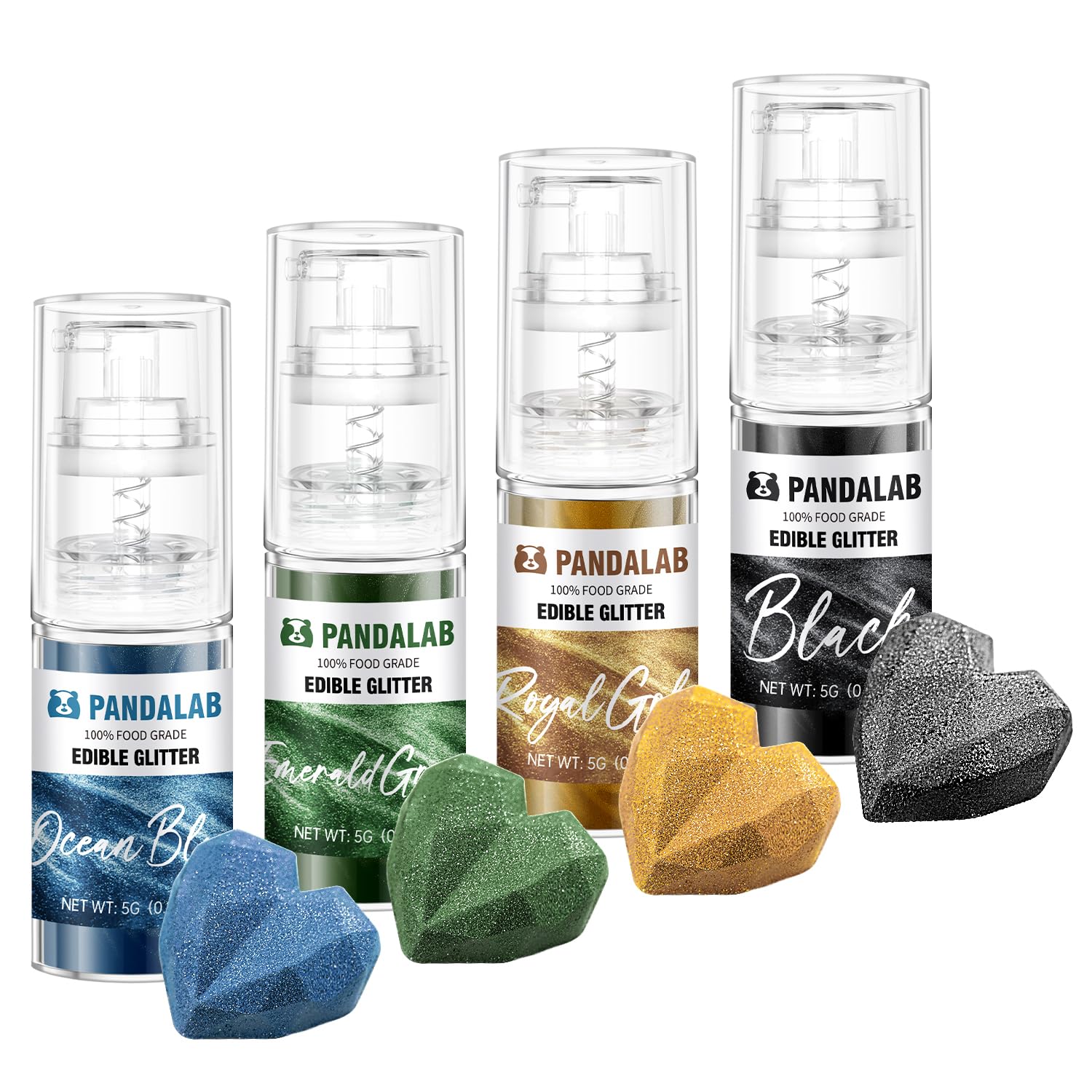 Edible Glitter Spray - Gold Black Dark Blue Food Grade Dessert Decorating Shimmering Glitter For Drinks  Cake  Fondant  Chocolate  Icing (0.18Oz/5G Bottle)