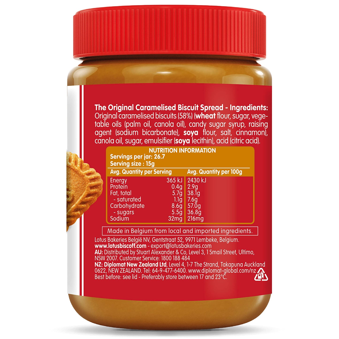 Lotus Biscoff Glass Cookie Paste 400g