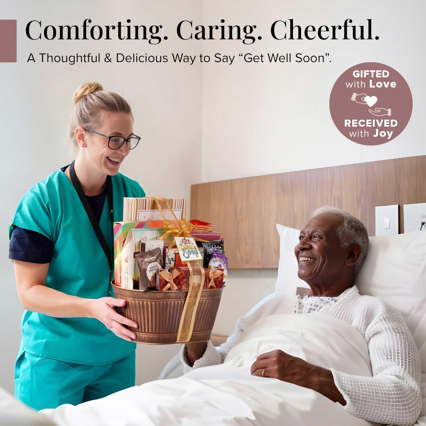 Get Well Basket - Care Package with Gourmet Snacks for Women & Men  After Surgery Gifts  Thinking of You   Feel Better Sweets  Gift Box by Broadway Basketeers