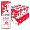 Aspire Energy Drink, 80mg Natural Caffeine, Zero Sugar, Keto Friendly, 12 Pack