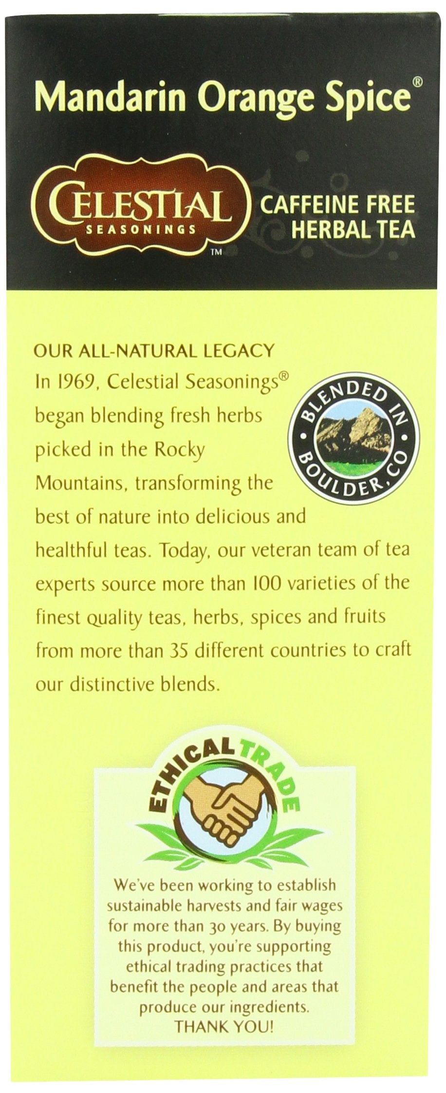 Celestial Seasonings Herbal Tea, Mandarin Orange Spice, 25 Count (Pack Of 6)