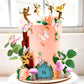 Jevenis 25 Pcs Pink Mushroom House Cake Decoration Mushroom Cake Decoration Fairy Cake Decoration Garden Fairy Cake Decoration F