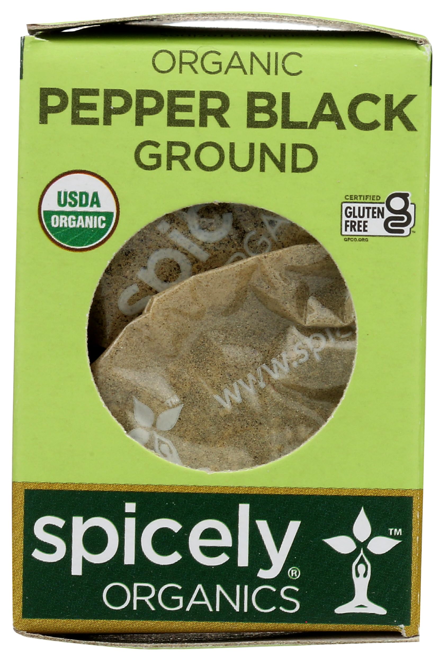 Spicely Organic Ground Black Pepper, 0.45 Oz