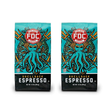 Fire Department Coffee - Gives Back To Firefighters - Shellback Espresso Coffee Beans - Bold & Smooth - Roasted In The Usa - Pre