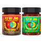Flybyjing Spicy Crunchy Sauce Bundle: Original & Extra Crunchy Chili Crisp - Premium All-Natural Vegan And Sugar Free - Crispy T