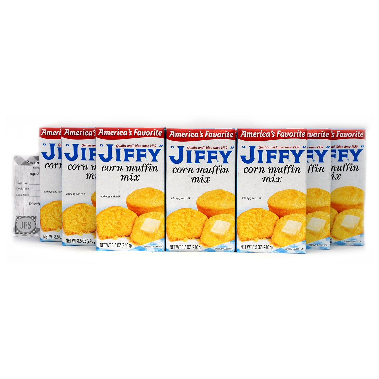 BOUNTIVA Jiffy Corn Muffin Mix, Pack of 12, 8.5oz Boxes, Includes JFS Recipe Card, Yellow