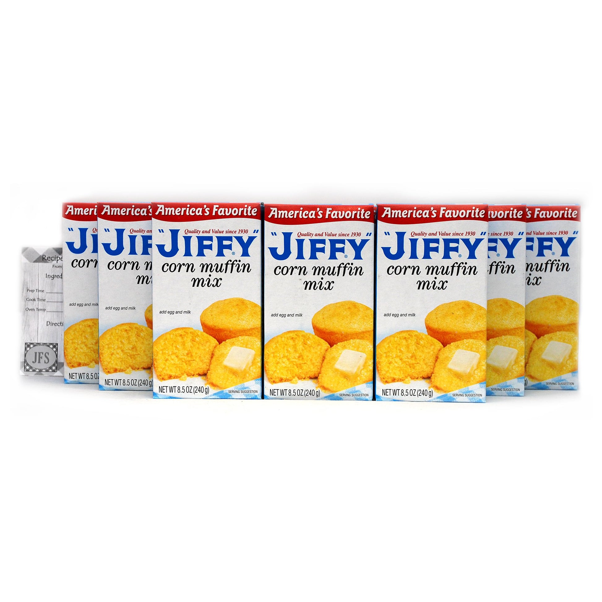 BOUNTIVA Jiffy Corn Muffin Mix, Pack of 12, 8.5oz Boxes, Includes JFS Recipe Card, Yellow
