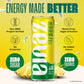 Zevia Zero Calorie Energy Drink, Pineapple Paradise, 12 Fl Oz, Pack of 12, Clear