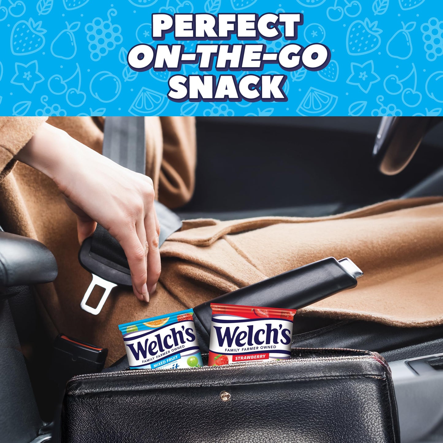 Welchs Fruit Snacks, Mixed Fruit & Strawberry Snack Box, Stocking Stuffers,Gluten Free, 0.8oz Snack Packs (Pack of 60)