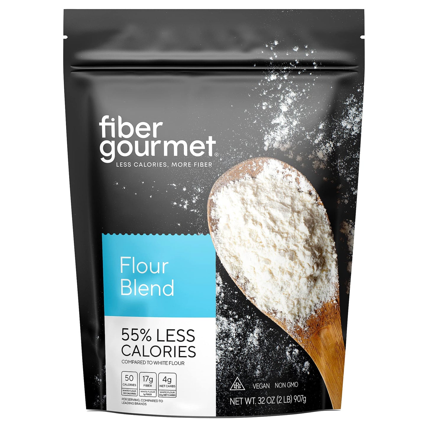 Fiber Gourmet Low Net Carb Flour Blend, Keto Friendly, Non-GMO, Vegan All-Purpose flour, 55% Less Calories Compared to White Flo