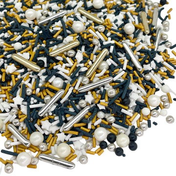 Sprinkles | 4 Oz | Gold And Silver Sprinkles | Metallic Sprinkles | New Year Sprinkles | Glamour Sprinkles | Sprinkle Mix | Manvscakes