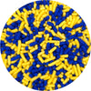 NCS Dark Blue and Yellow Edible Jimmies Sprinkles, 8 ounces