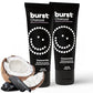Burst Charcoal Toothpaste - Whitening Toothpaste - Sensitive Toothpaste - Cavity Fighting Fluoride, Xylitol Toothpaste, Vegan, G