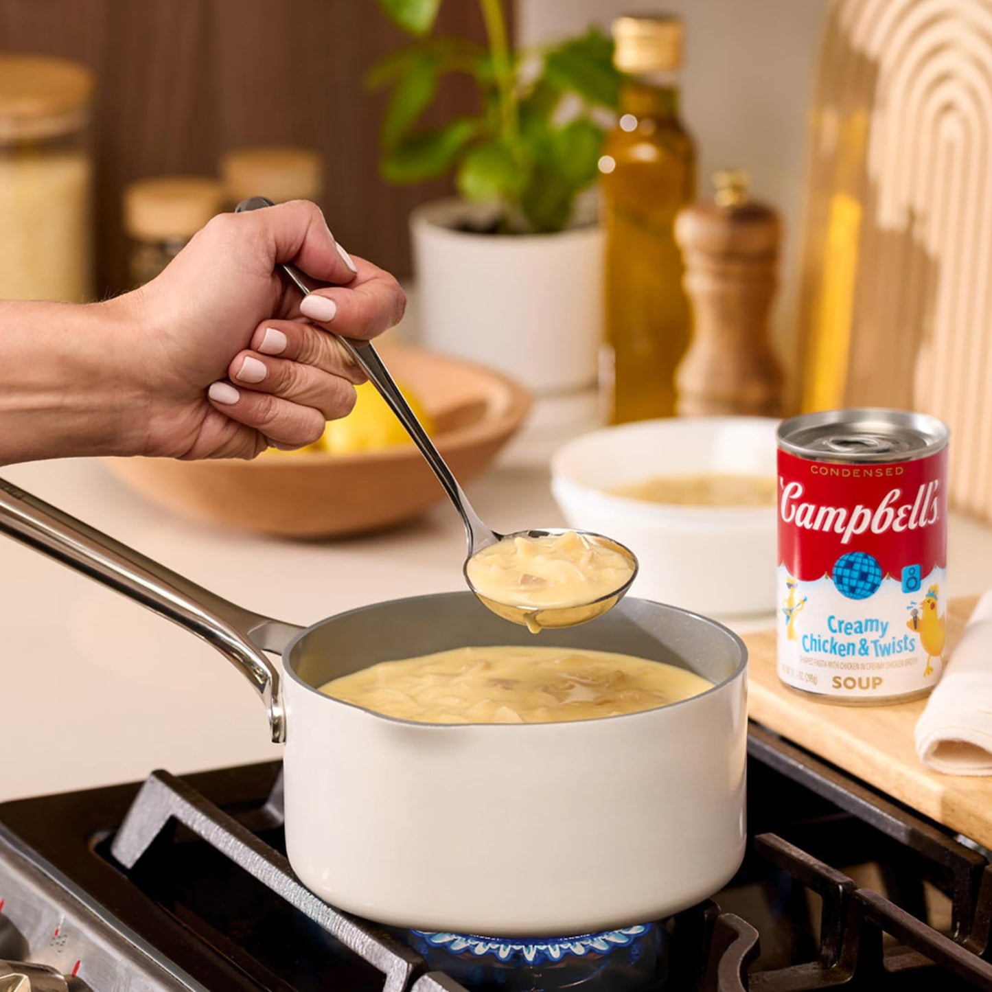 Campbells Condensed Kids Creamy Chicken and Twists Soup, 10.5 oz Can (12 Pack)