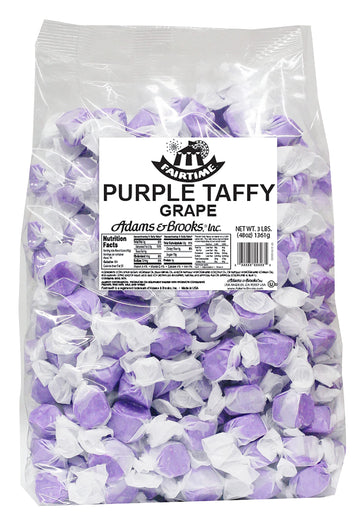 Fairtime Taffy - Bulk Purple Candy For Candy Buffets, Grape Taffy, Grape Candy, Bulk Candy, Pinata Candy, Individually Wrapped C