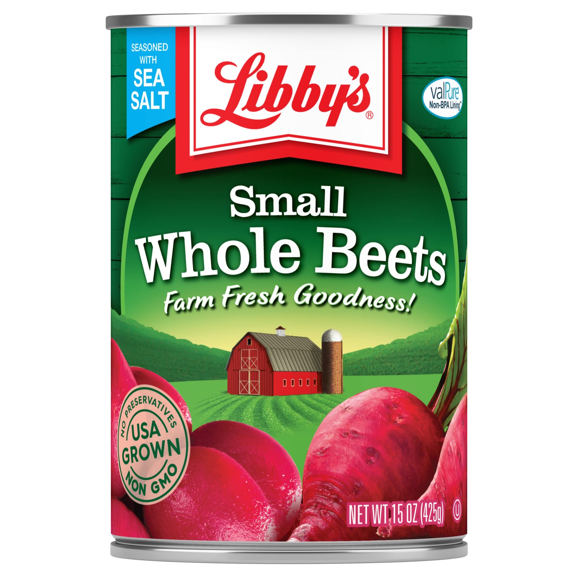 Libby's Small Whole Beets | Deliciously Earthy Flavor | Deep Vibrant Ruby Red-Purple | Seasoned with Sea Salt | Grown & Made in 