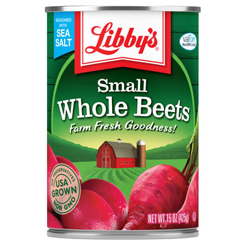 Libby's Small Whole Beets | Deliciously Earthy Flavor | Deep Vibrant Ruby Red-Purple | Seasoned with Sea Salt | Grown & Made in 