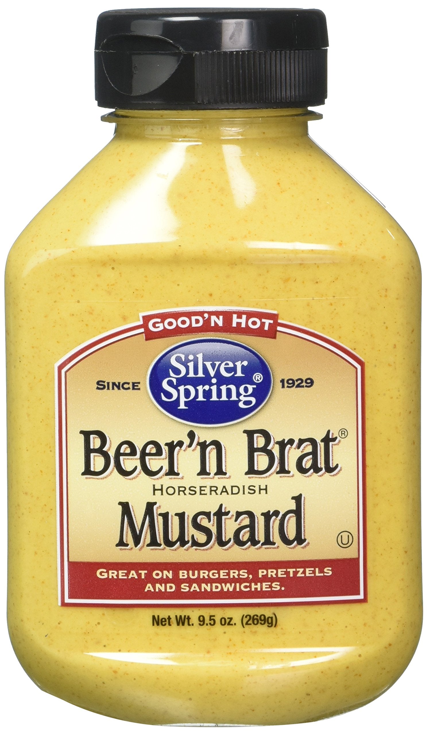 Silver Springs Mustard malt-inspired & Brat, 9.48 Ounce (Pack of 2)