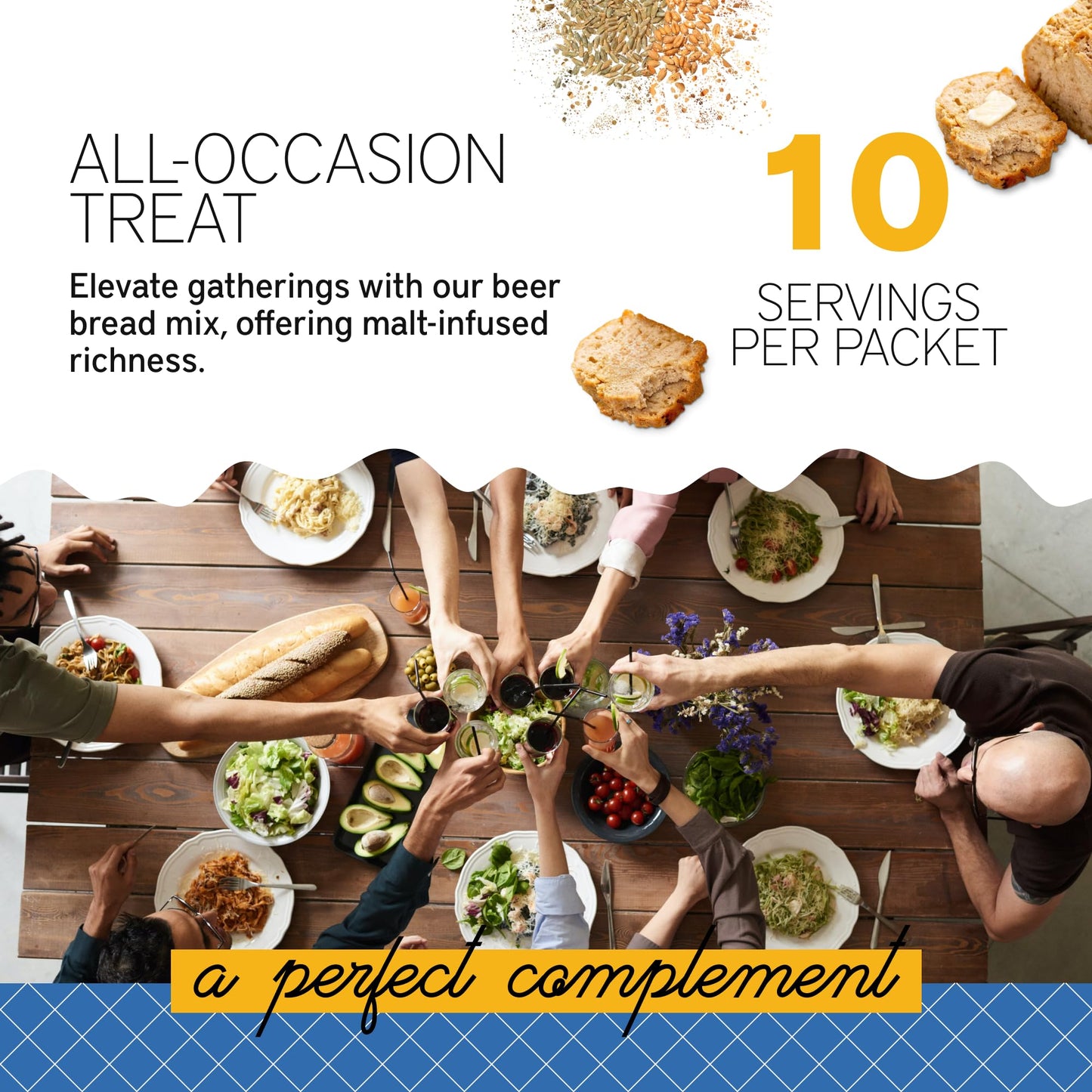 Southern Living Gourmet Malt-Inspired Bread Mix, Easy-To-Bake Delight, Perfect For Potlucks & Parties, Dessert Bread, 1 Mix