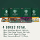 Starbucks K-Cup Coffee Pods Variety Pack for Keurig - 96 Pods (4 Boxes) - Black Variety - Model SonBai