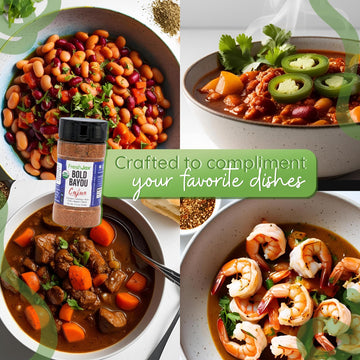 FreshJax Cajun Seasoning - Organic Spicy Dry Rub for Cooking, Grilling, and Barbecue - 4.3oz Bottle