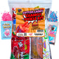 Food Crush Chamoy Pickle Kit with Cotton Candy Crunch - 13 Pcs Birthday Gift Pouch for Teens and Kids, Includes Fruit Roll Ups and Salsagheti