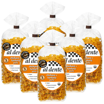 Al Dente Plant Based Pasta Chickpea + Turmeric, 8 Ounce (Pack Of 6)