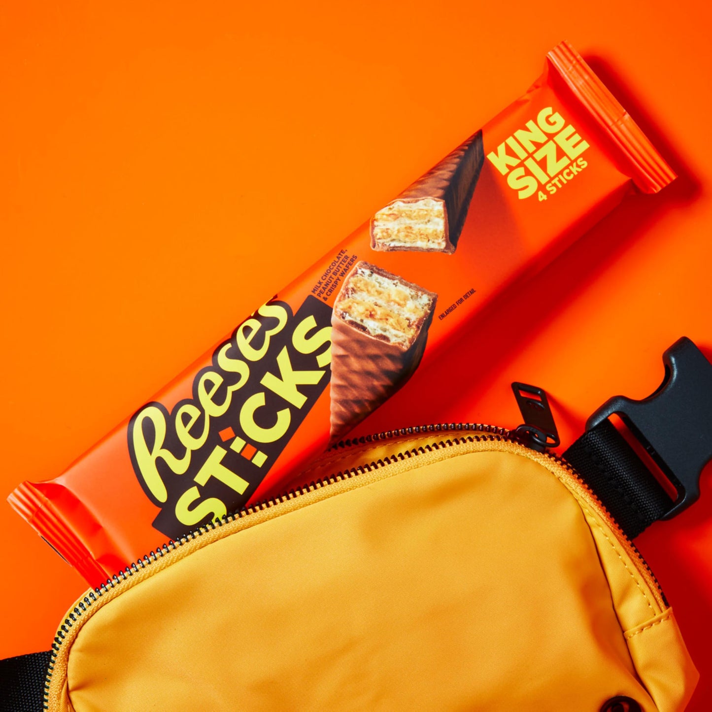 REESE'S STICKS Milk Chocolate Peanut Butter Wafer, King Size, 3 oz (24 Count) - Delicious Candy Packs for Sweet Treat Lovers
