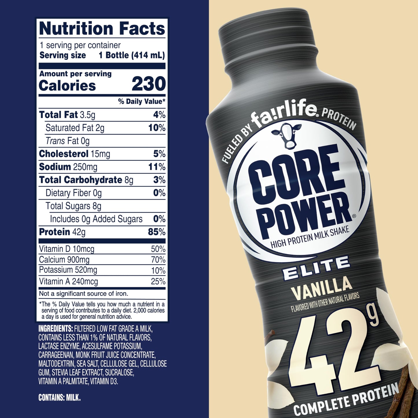 Core Power advanced High Protein Shake (42g)  Vanilla  14 Fl oz