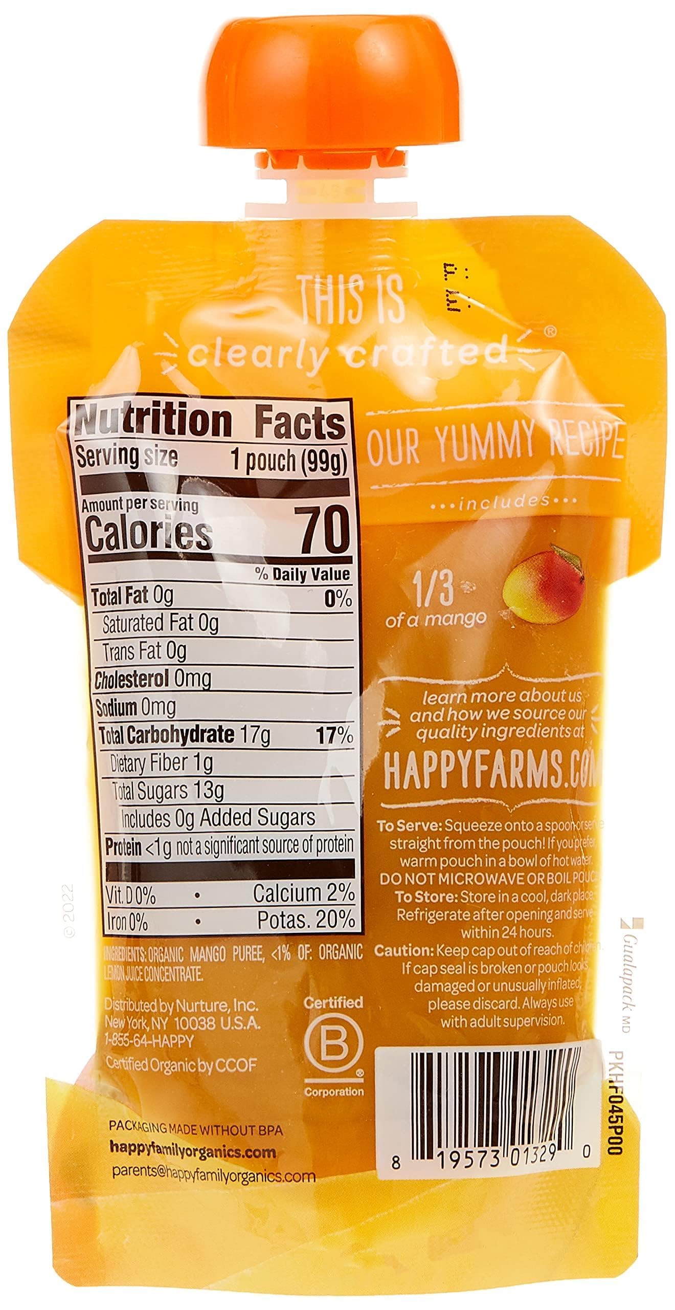 Happy Baby Clearly Crafted Mango - Case Of 16 - 35 Oz(D0102H5N7Zp)
