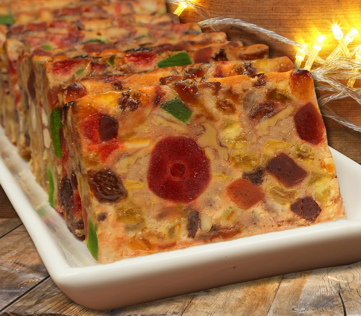 Old Fashion Claxton Fruit Cake - 1 Lb. Dark Recipe - Wrapped for Freshness in our Signature Claxton Carton