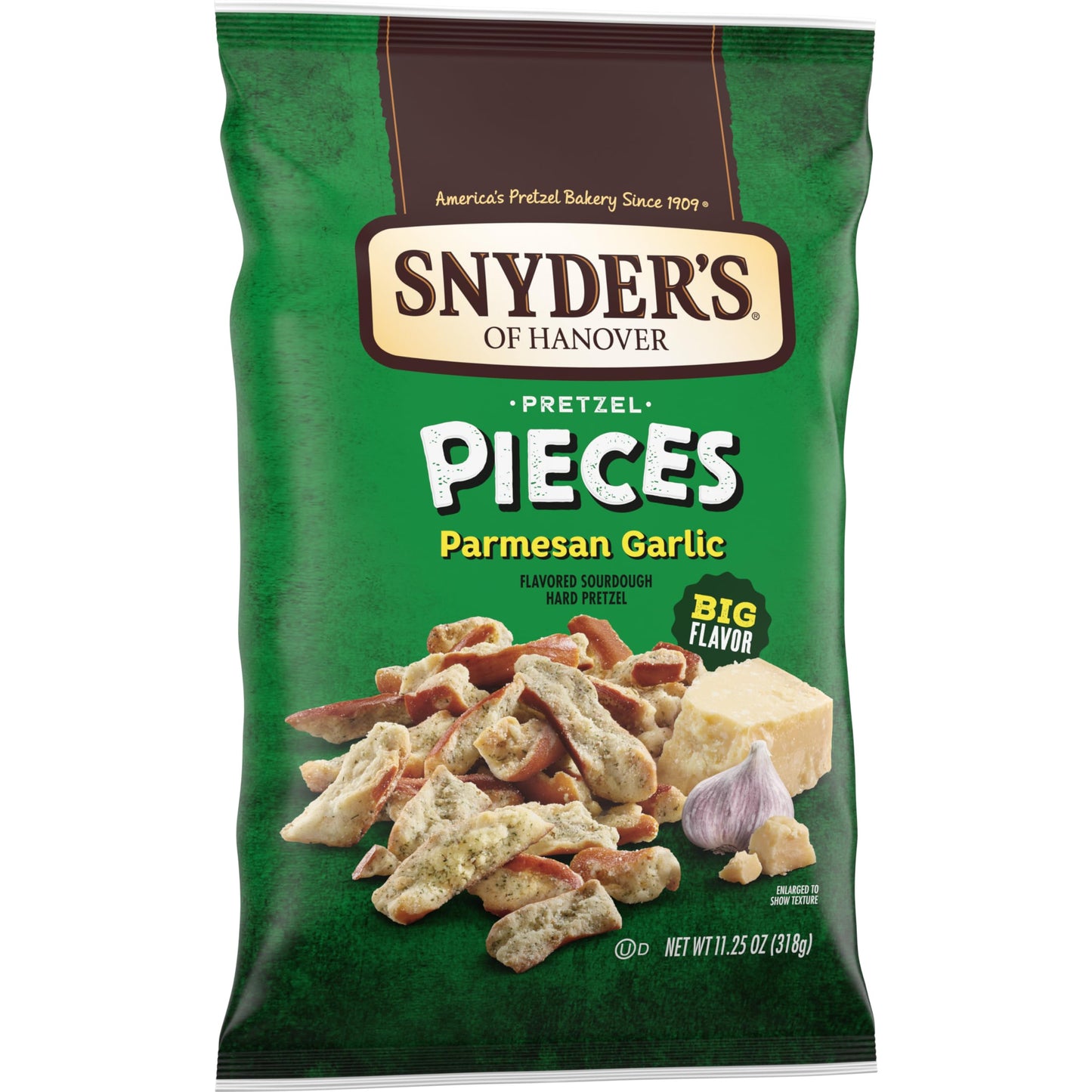 Snyders of Hanover Parmesan Garlic Flavored Pretzel Pieces, 11.25 Oz Bag