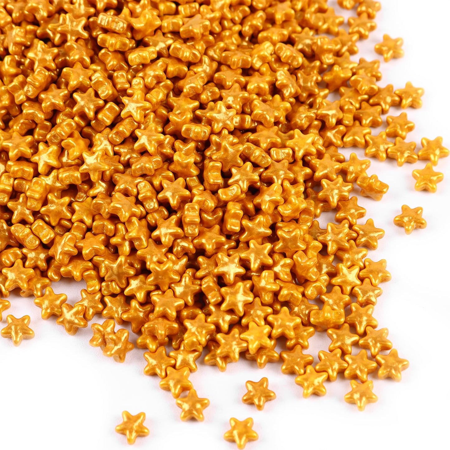 cobakey Gold Star Sprinkles For Cake Sprinkles, Edible Stars Sprinkles For Cupcakes Toppers, Gold Sprinkles 3.5ounce Sugar Pearl