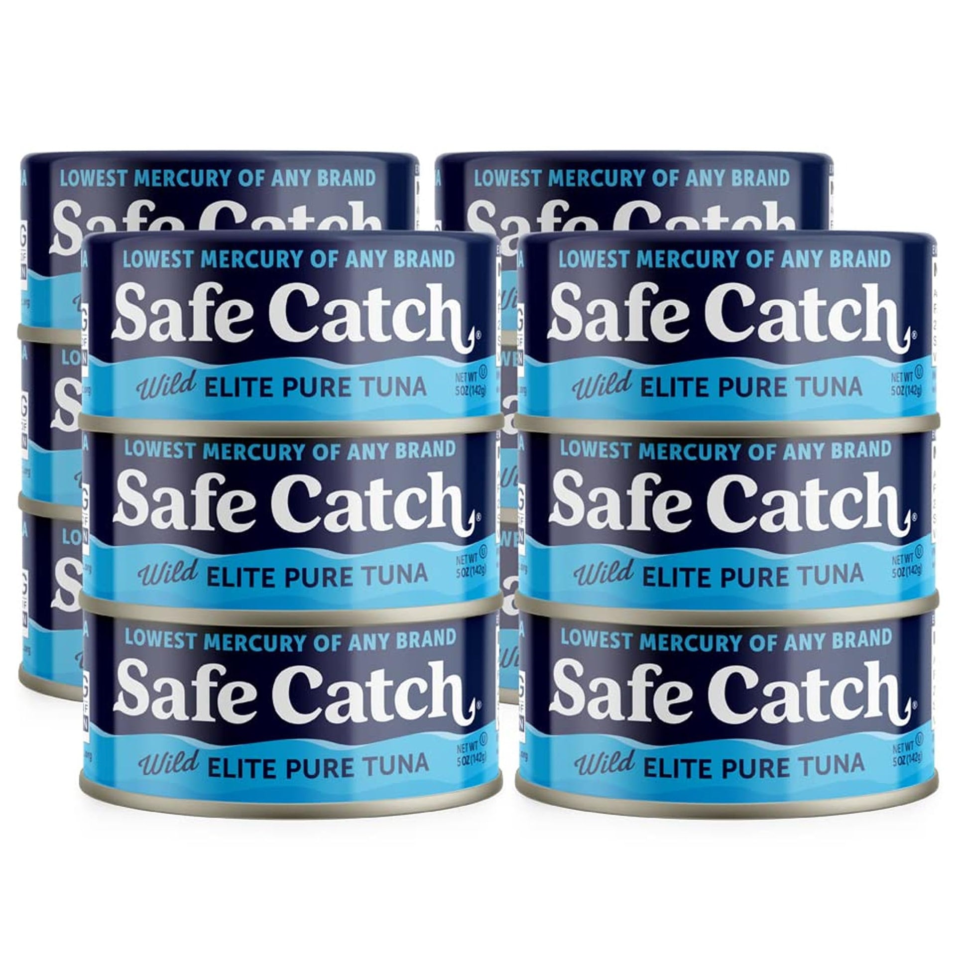 Safe Catch Wild Caught Canned Tuna, Gluten-Free, Non-GMO, 5oz Can, 12-Pack