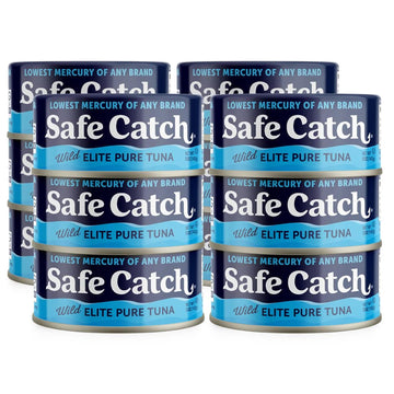Safe Catch Wild Caught Canned Tuna, Gluten-Free, Non-GMO, 5oz Can, 12-Pack